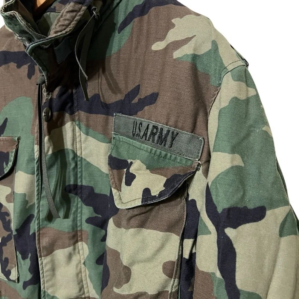 US Army Camo Jacket Men Size Medium X Short